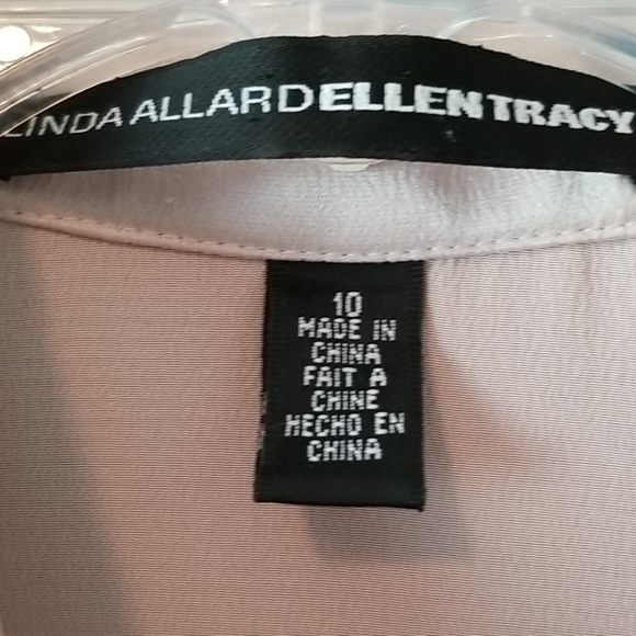 Ellen Tracy pink silk long sleeve blouse SZ 10 - Picture 3 of 8